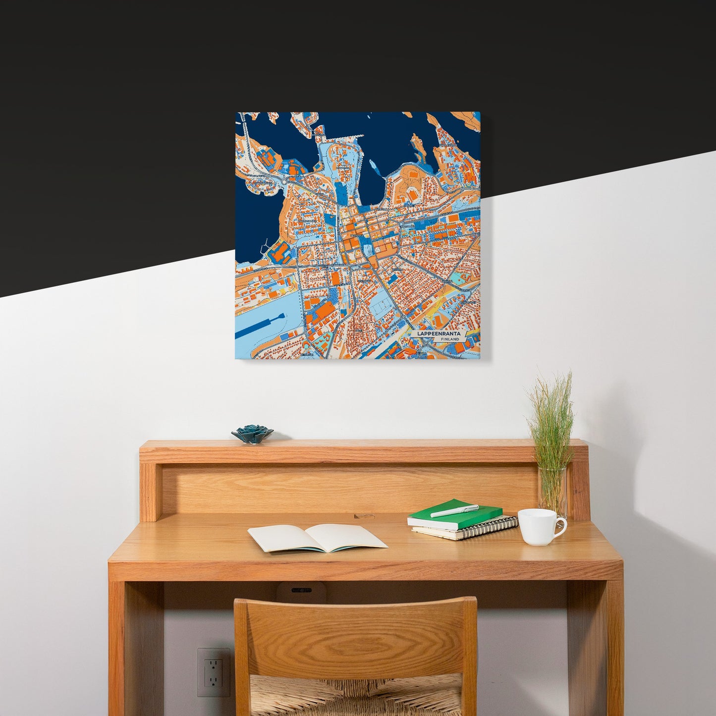 Lappeenranta Finland Colorful City Map Canvas Print Scene