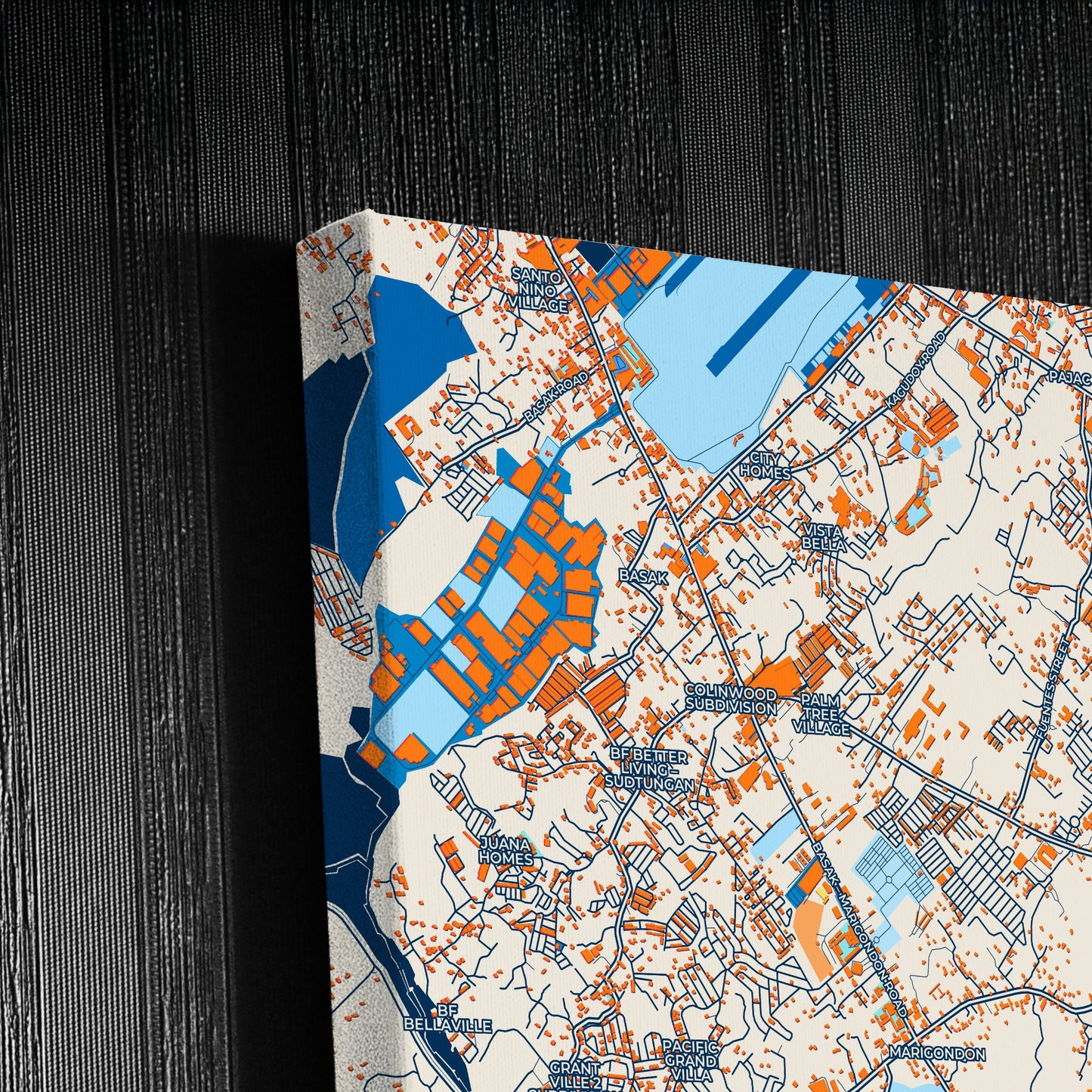 Lapu‑Lapu Philippines Colorful City Map Canvas Print Detail