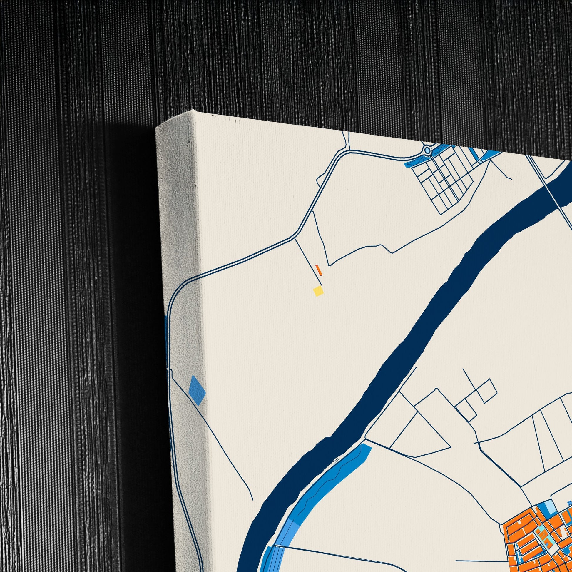 La Rinconada Spain Colorful City Map Canvas Print Detail