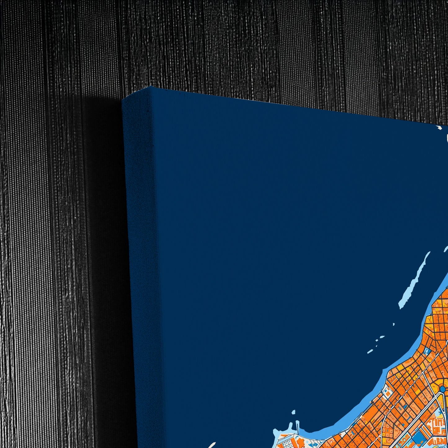 Las Palmas De Gran Canaria Spain Colorful City Map Canvas Print Detail