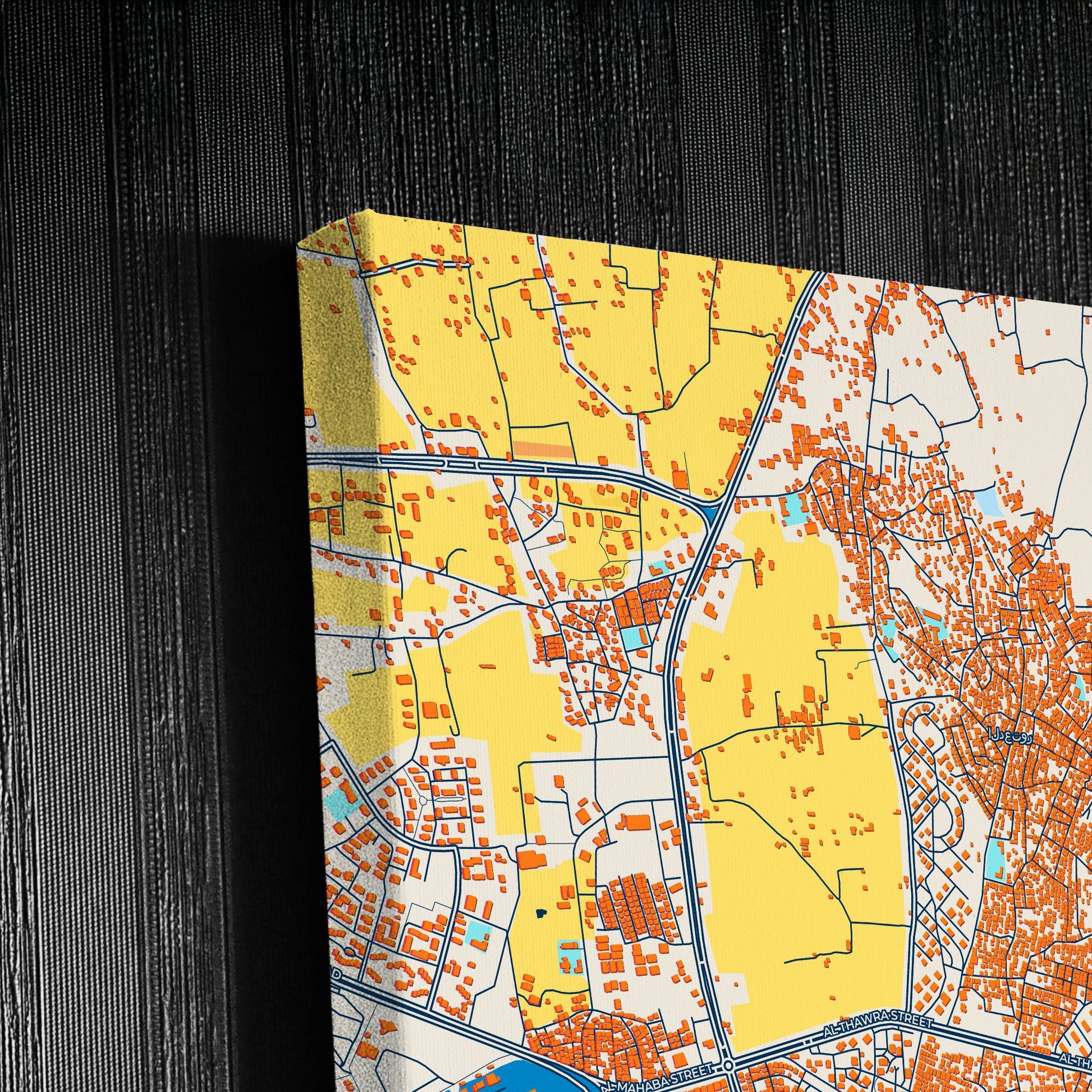 Latakia Syria Colorful City Map Canvas Print Detail