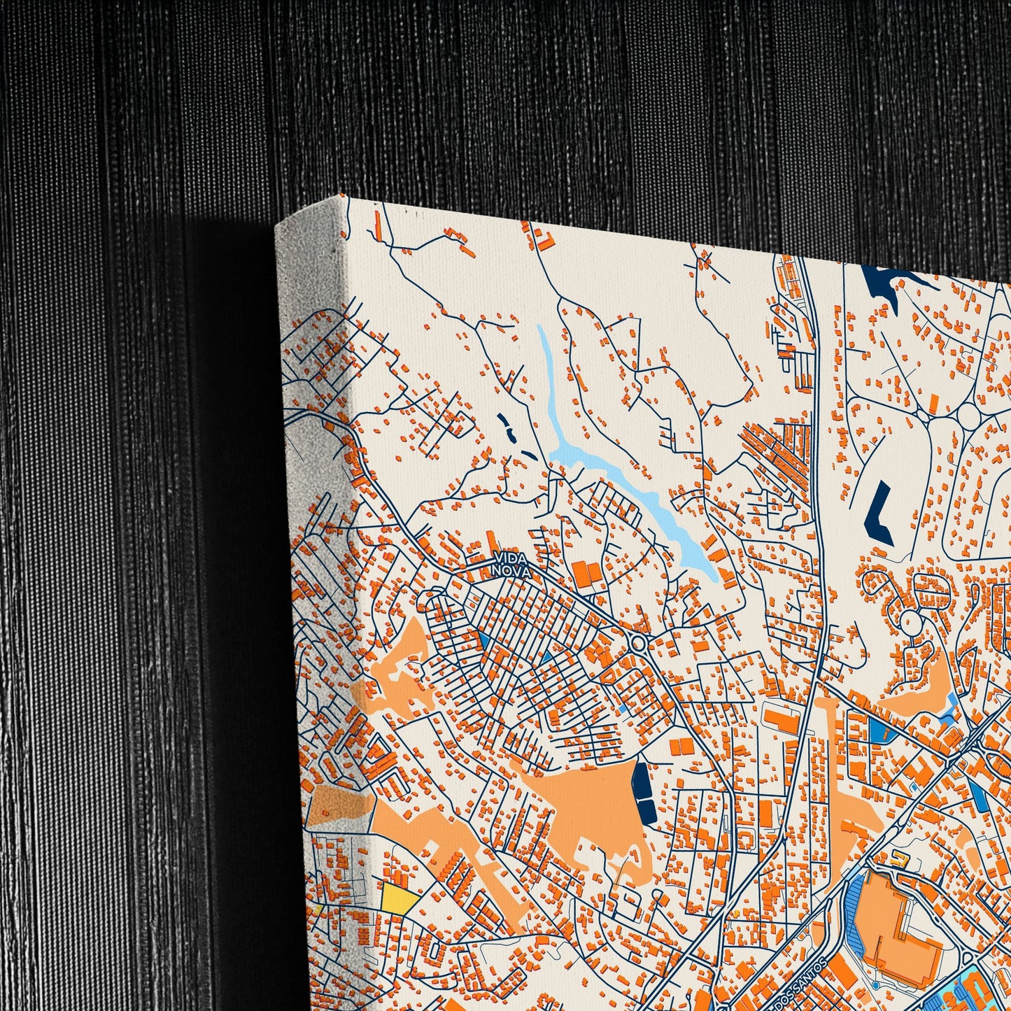 Lauro De Freitas Brazil Colorful City Map Canvas Print Detail