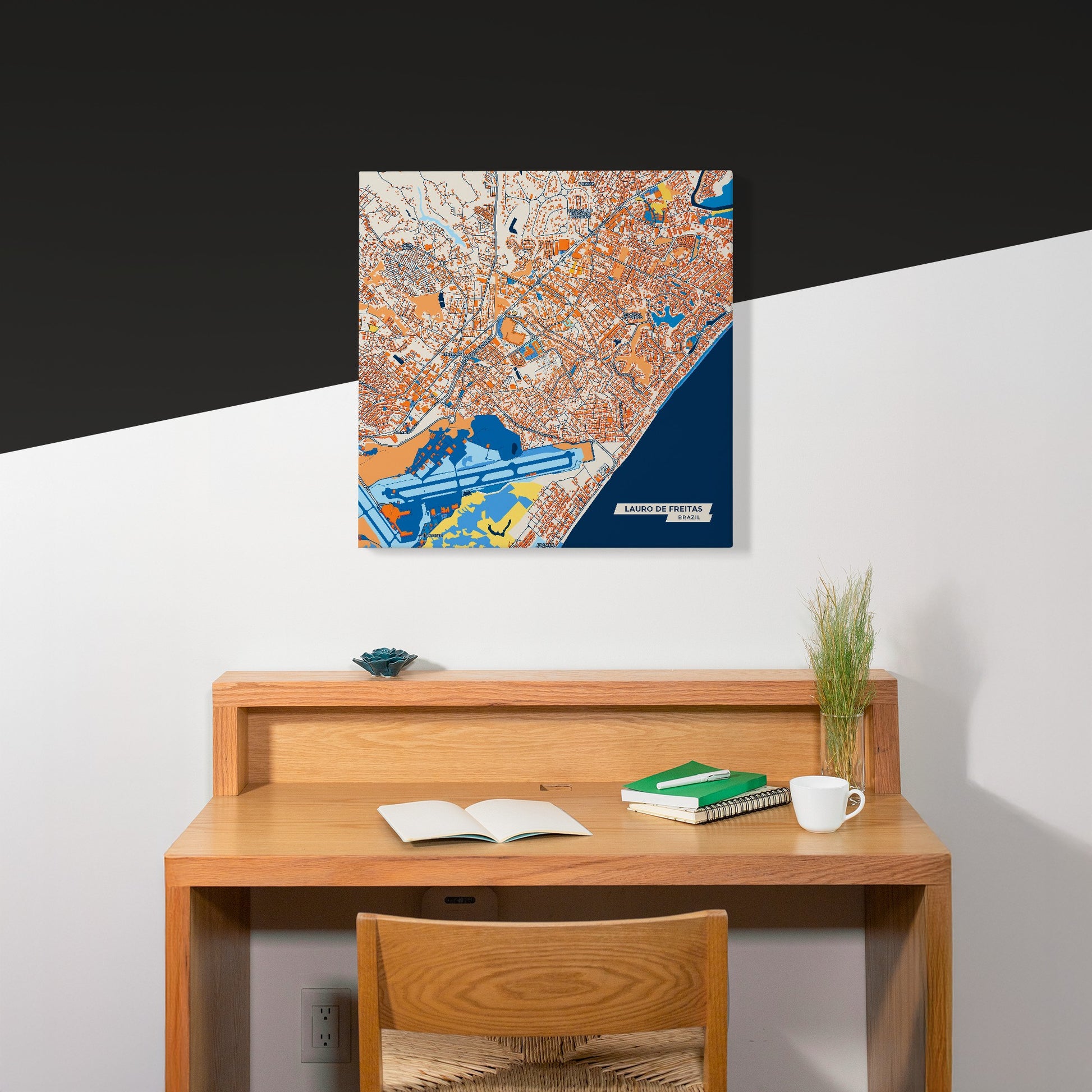 Lauro De Freitas Brazil Colorful City Map Canvas Print Scene