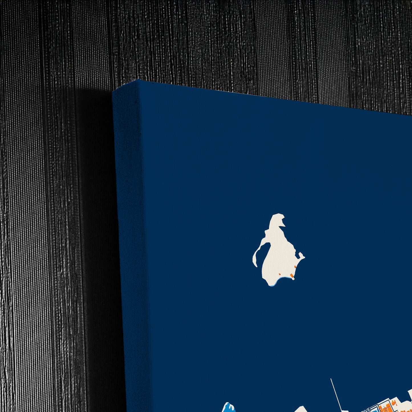 Lautoka Fiji Colorful City Map Canvas Print Detail