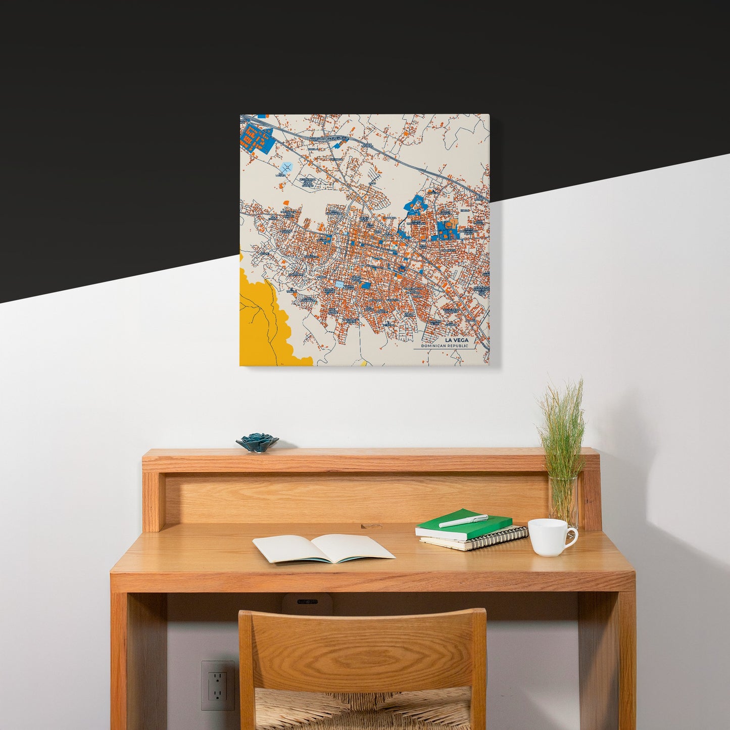 La Vega Dominican Republic Colorful City Map Canvas Print Scene