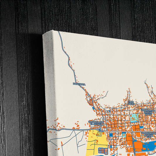 La Victoria Venezuela Colorful City Map Canvas Print Detail