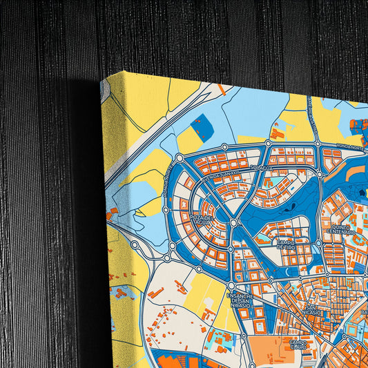 Leganés Spain Colorful City Map Canvas Print Detail