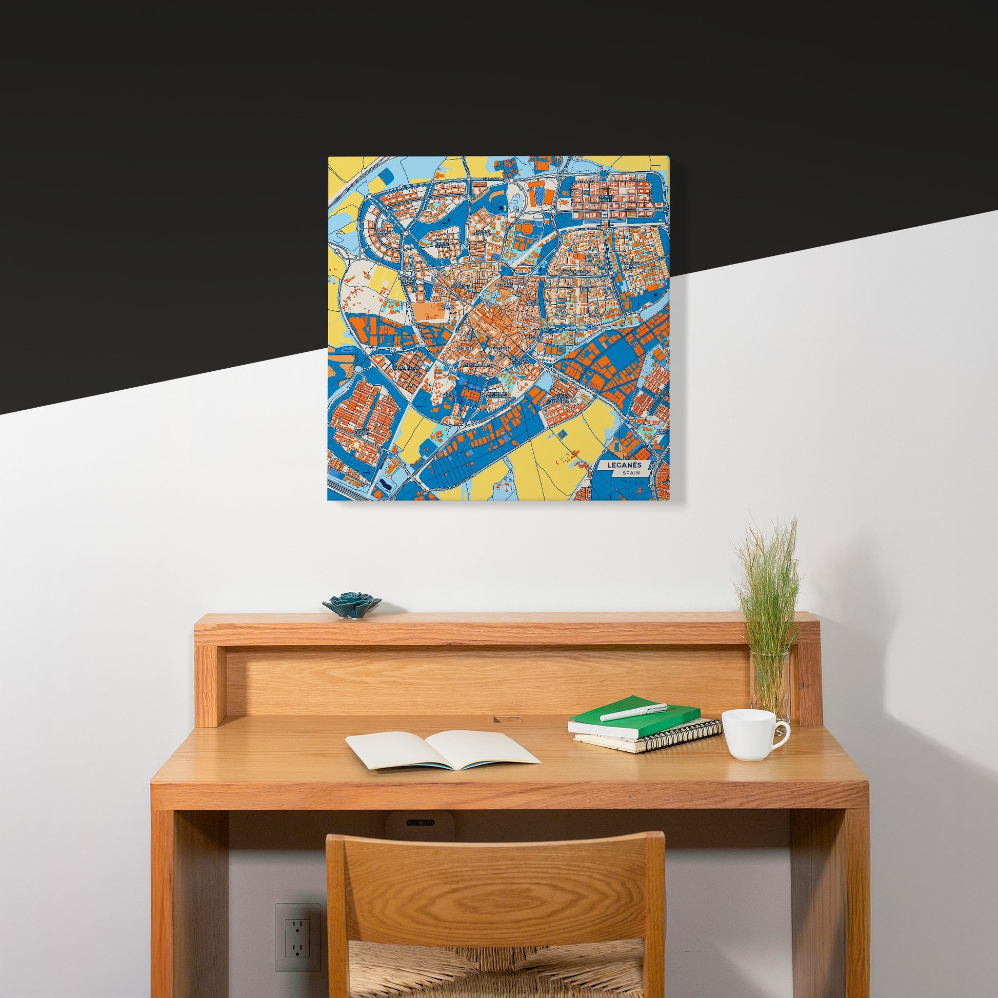 Leganés Spain Colorful City Map Canvas Print Scene