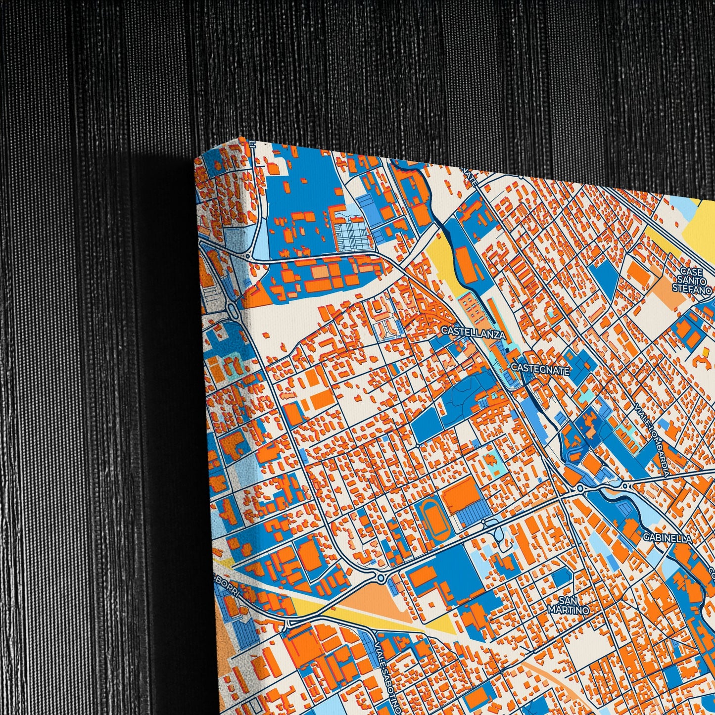 Legnano Italy Colorful City Map Canvas Print Detail