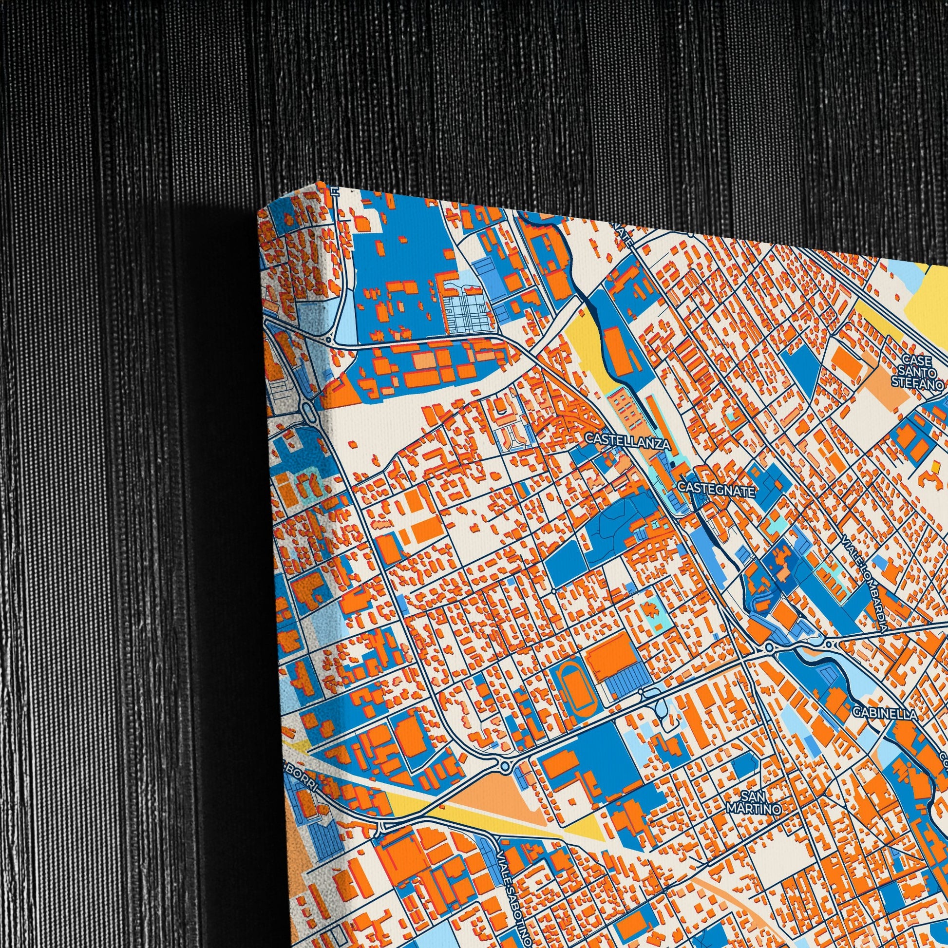 Legnano Italy Colorful City Map Canvas Print Detail