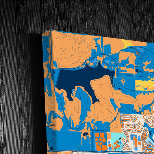 Lenexa Kansas Colorful City Map Canvas Print Detail