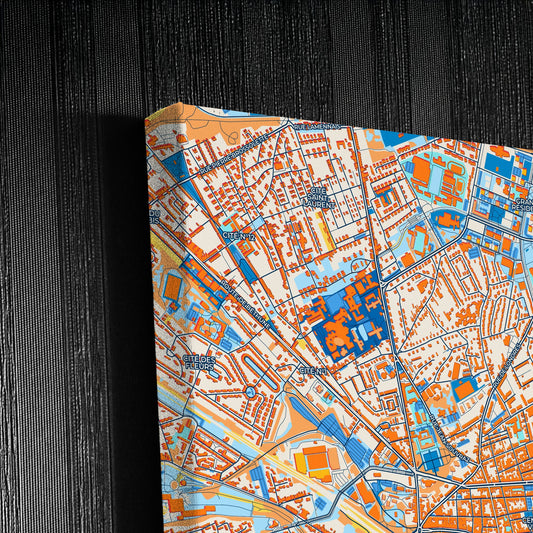 Lens France Colorful City Map Canvas Print Detail