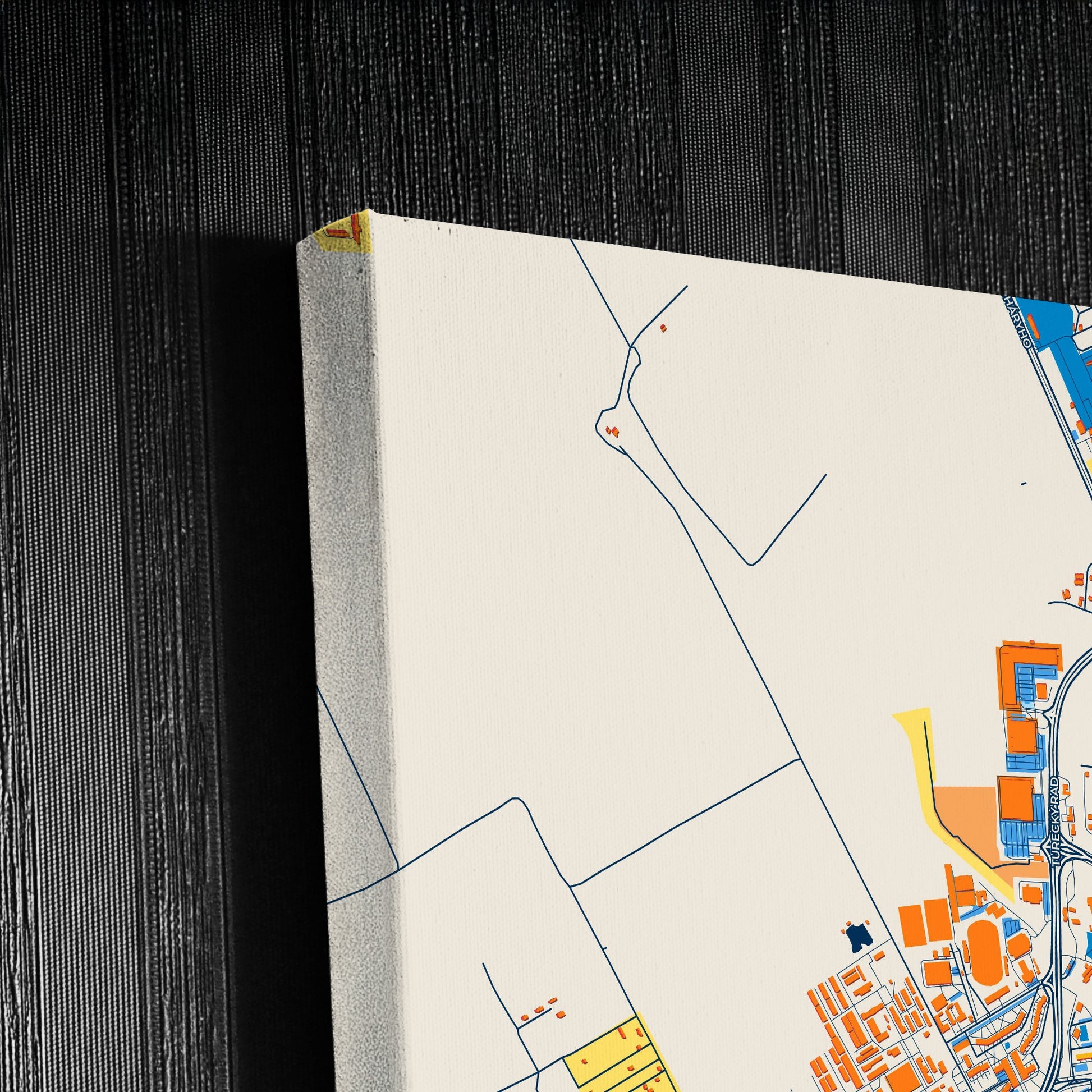 Levice Slovakia Colorful City Map Canvas Print Detail