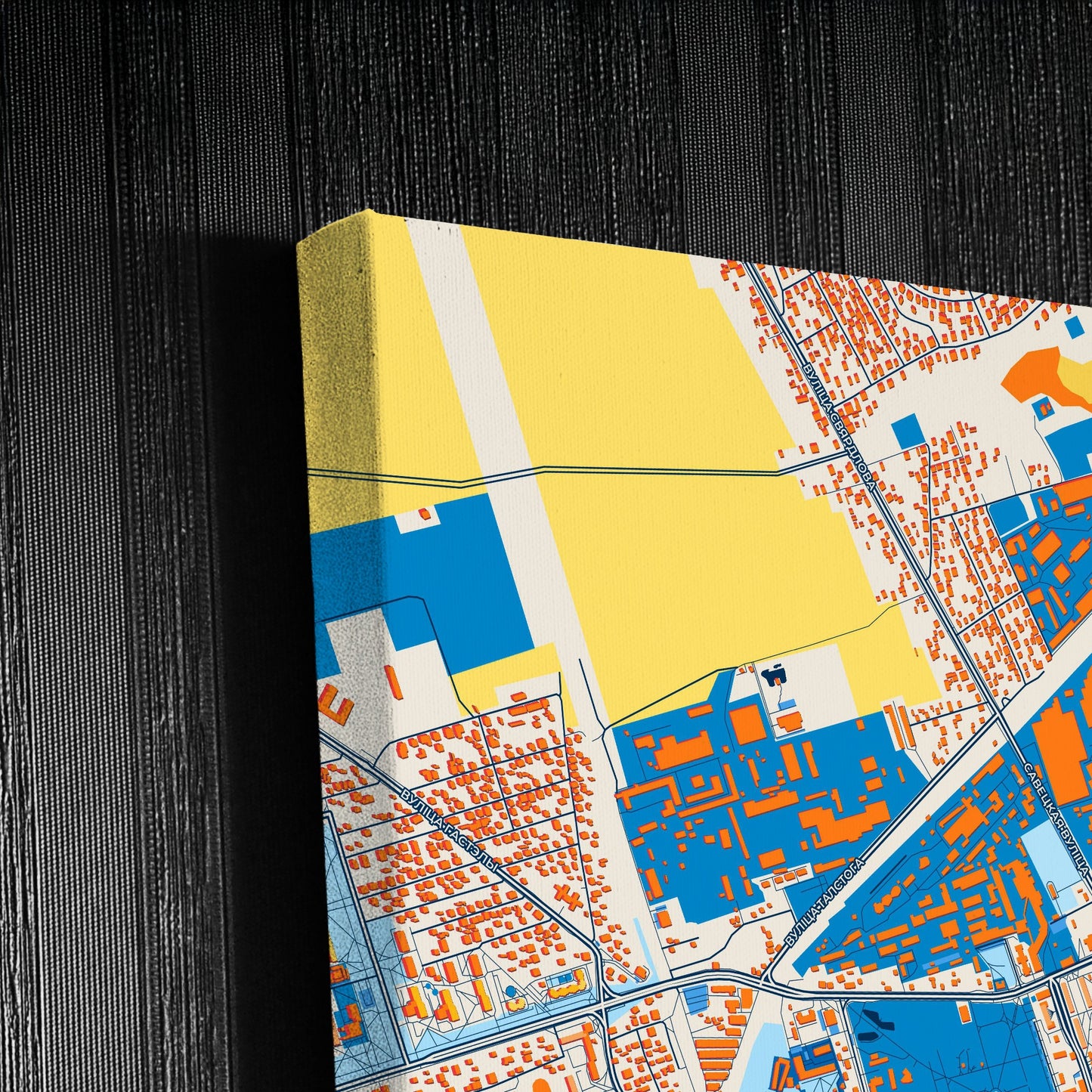 Lida Belarus Colorful City Map Canvas Print Detail