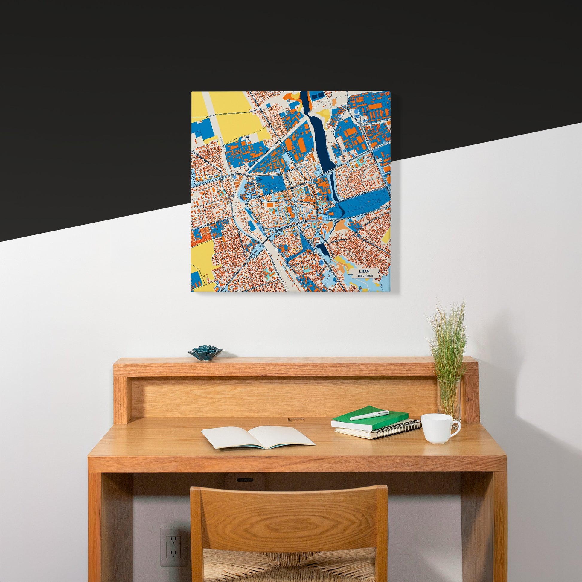 Lida Belarus Colorful City Map Canvas Print Scene