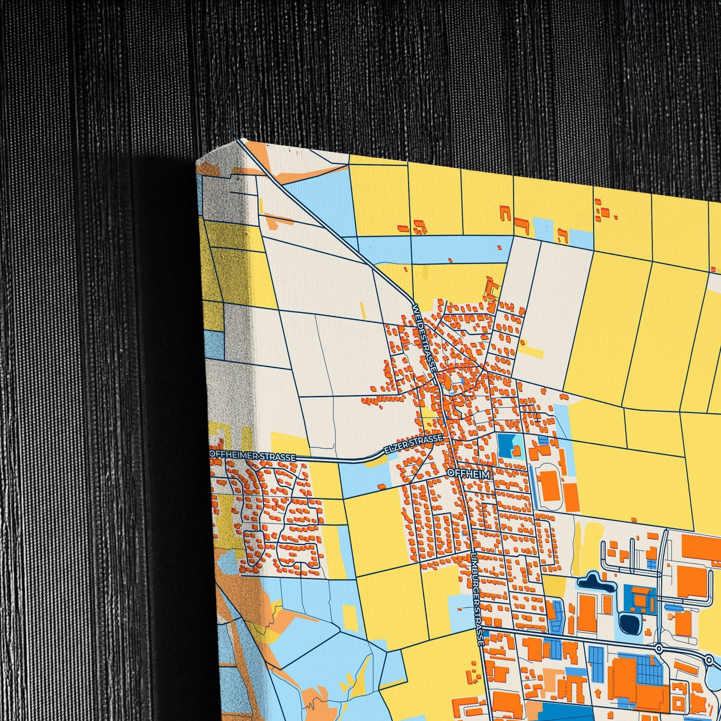 Limburg An Der Lahn Germany Colorful City Map Canvas Print Detail