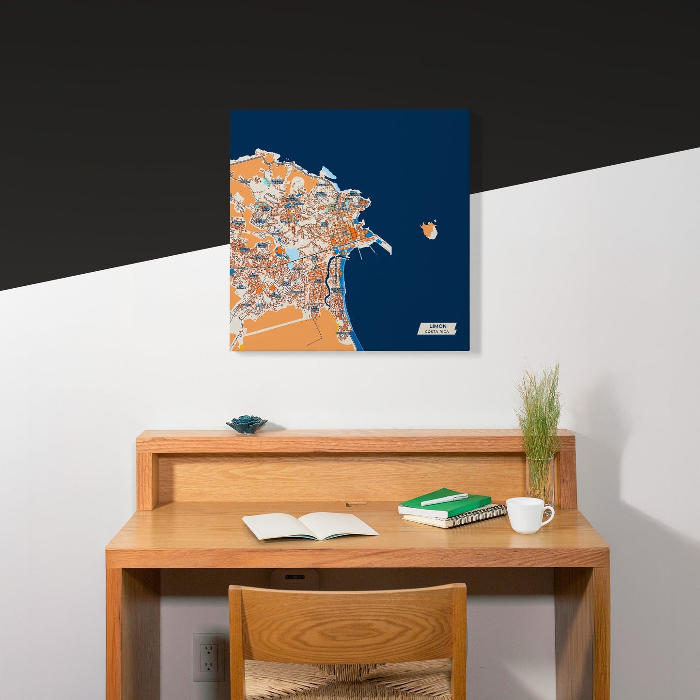 Limón Costa Rica Colorful City Map Canvas Print Scene