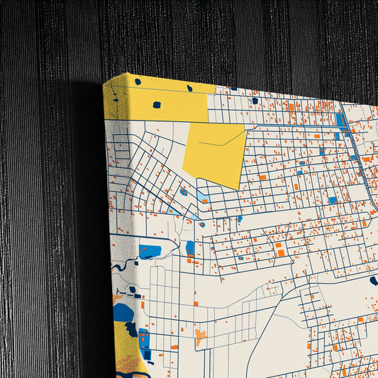 Limpio Paraguay Colorful City Map Canvas Print Detail
