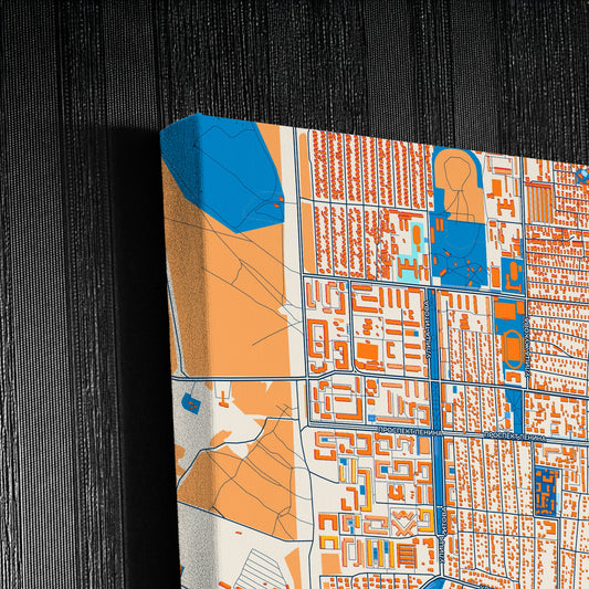 Лиски Russia Colorful City Map Canvas Print Detail