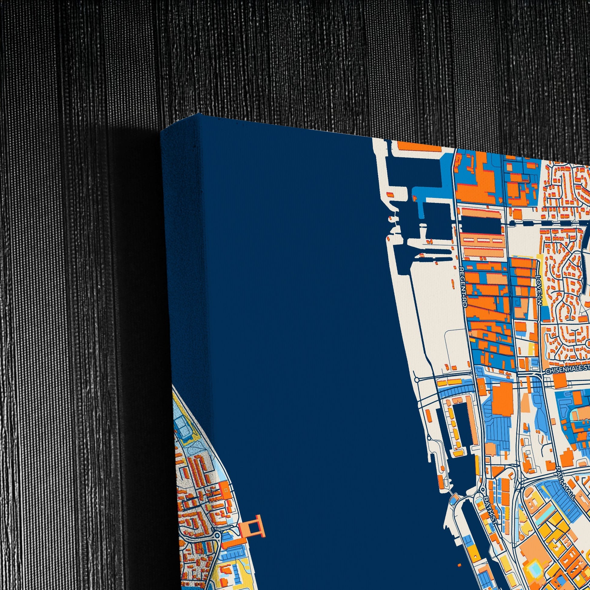 Liverpool England Colorful City Map Canvas Print Detail