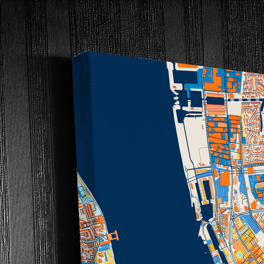 Liverpool England Colorful City Map Canvas Print Detail