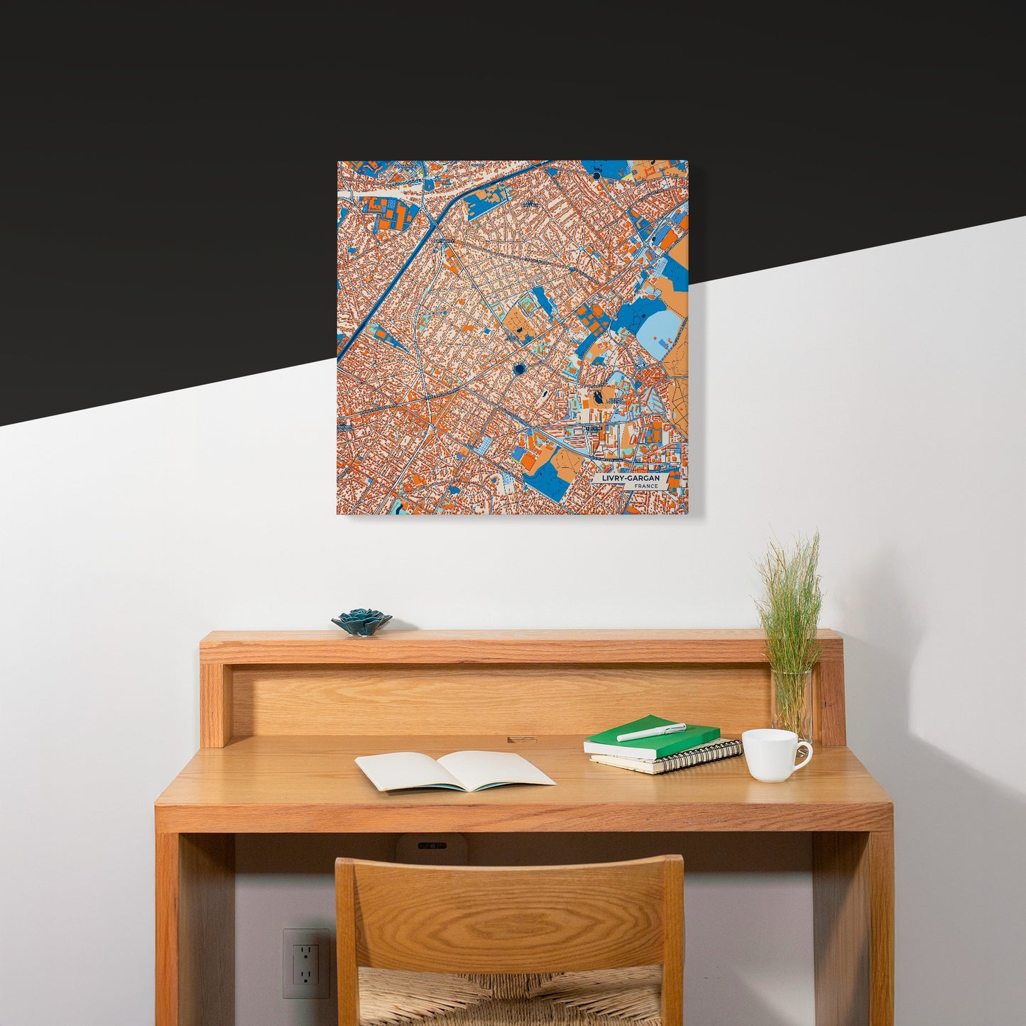 Livry-Gargan France Colorful City Map Canvas Print Scene