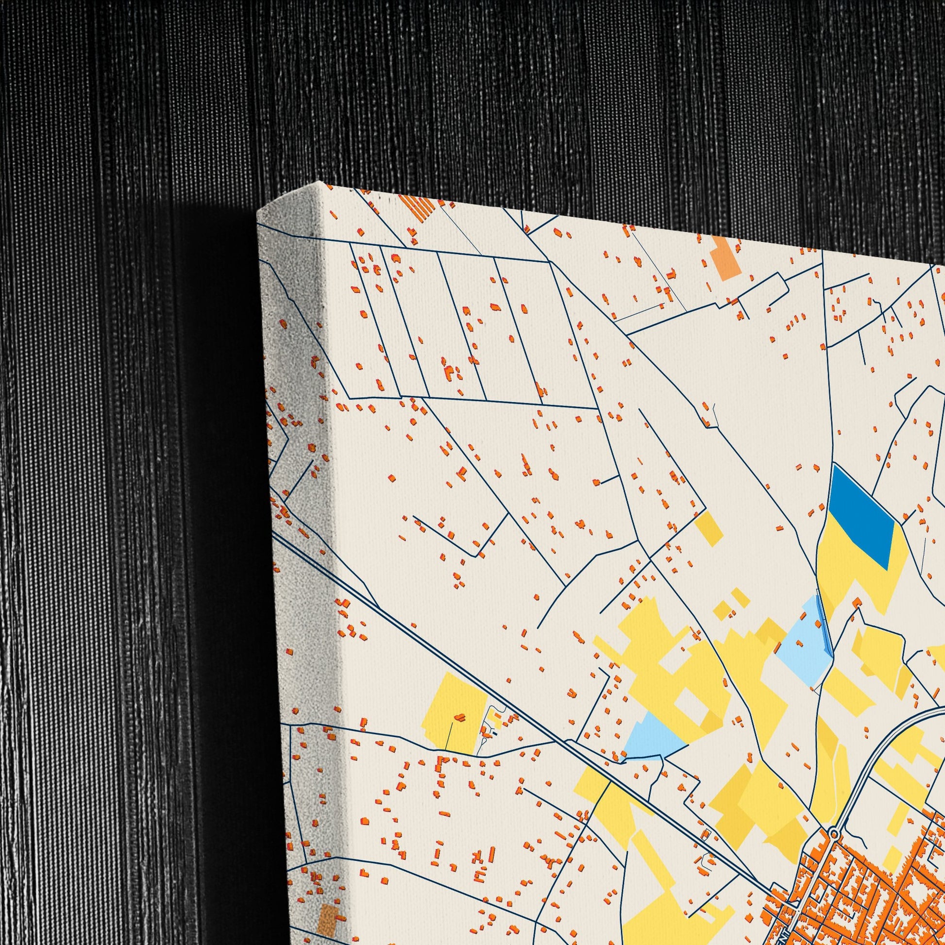 Llucmajor Spain Colorful City Map Canvas Print Detail