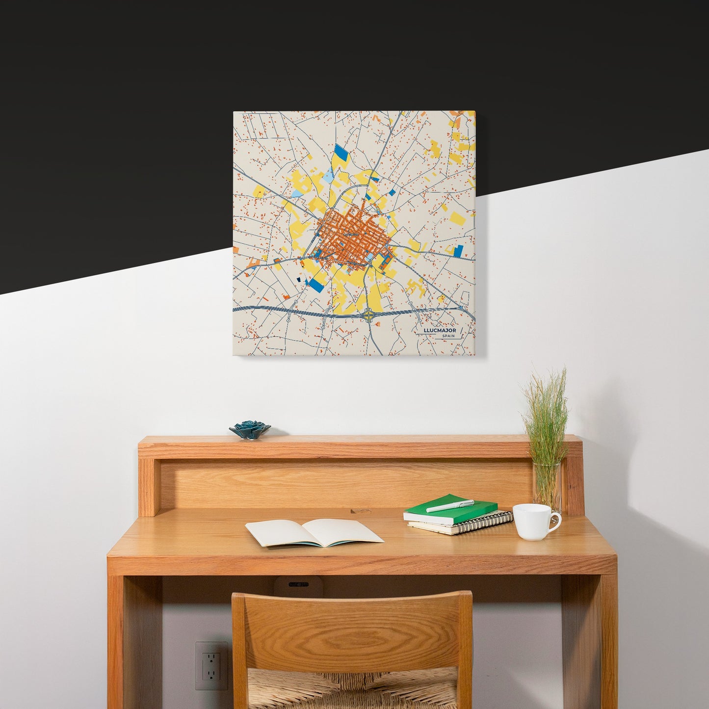 Llucmajor Spain Colorful City Map Canvas Print Scene
