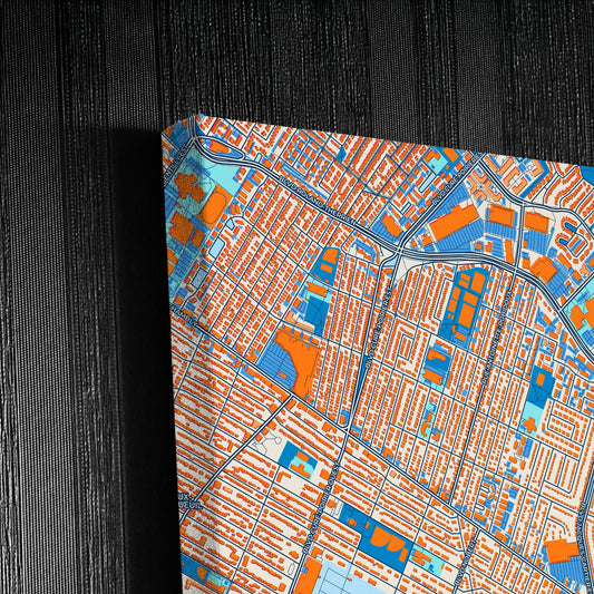 Longueuil Canada Colorful City Map Canvas Print Detail