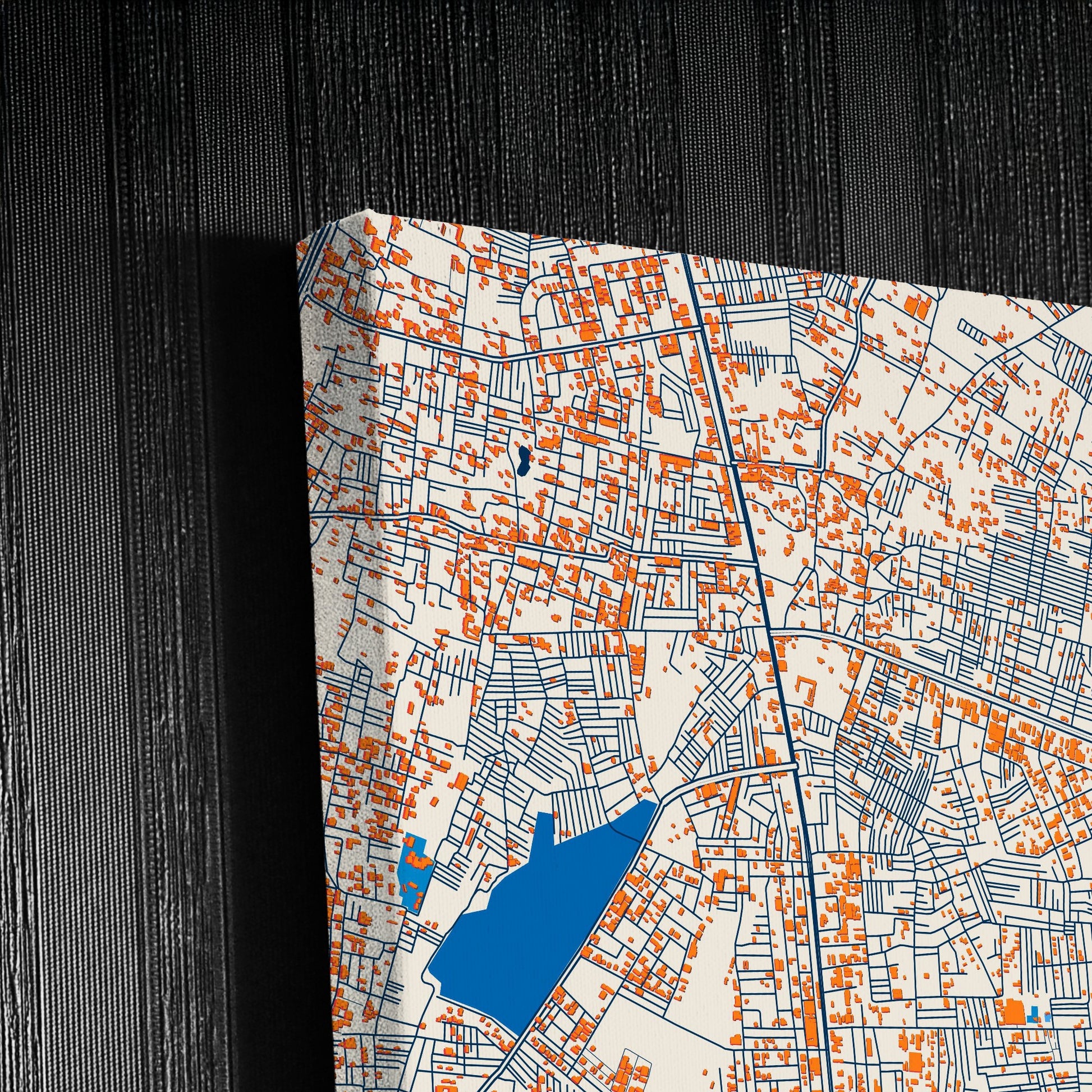 Loni India Colorful City Map Canvas Print Detail