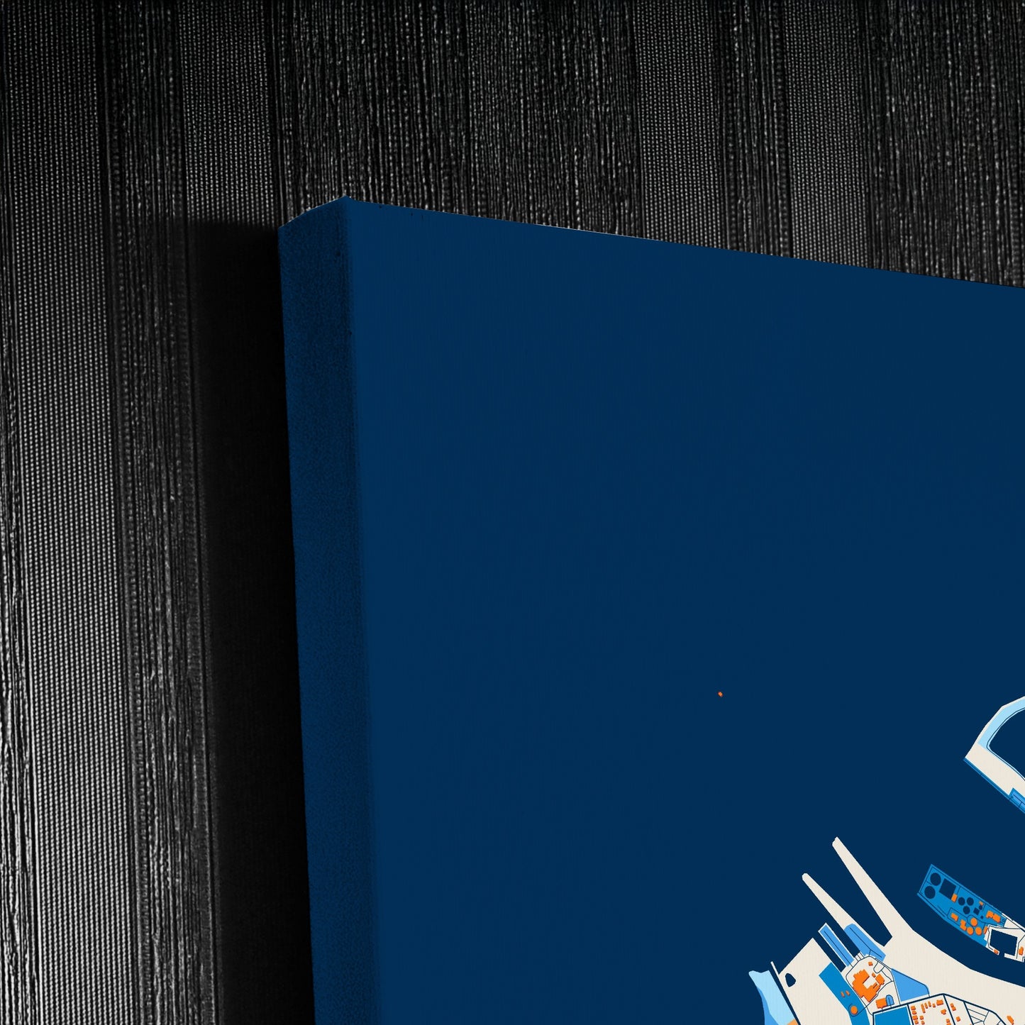 Lorain Ohio Colorful City Map Canvas Print Detail