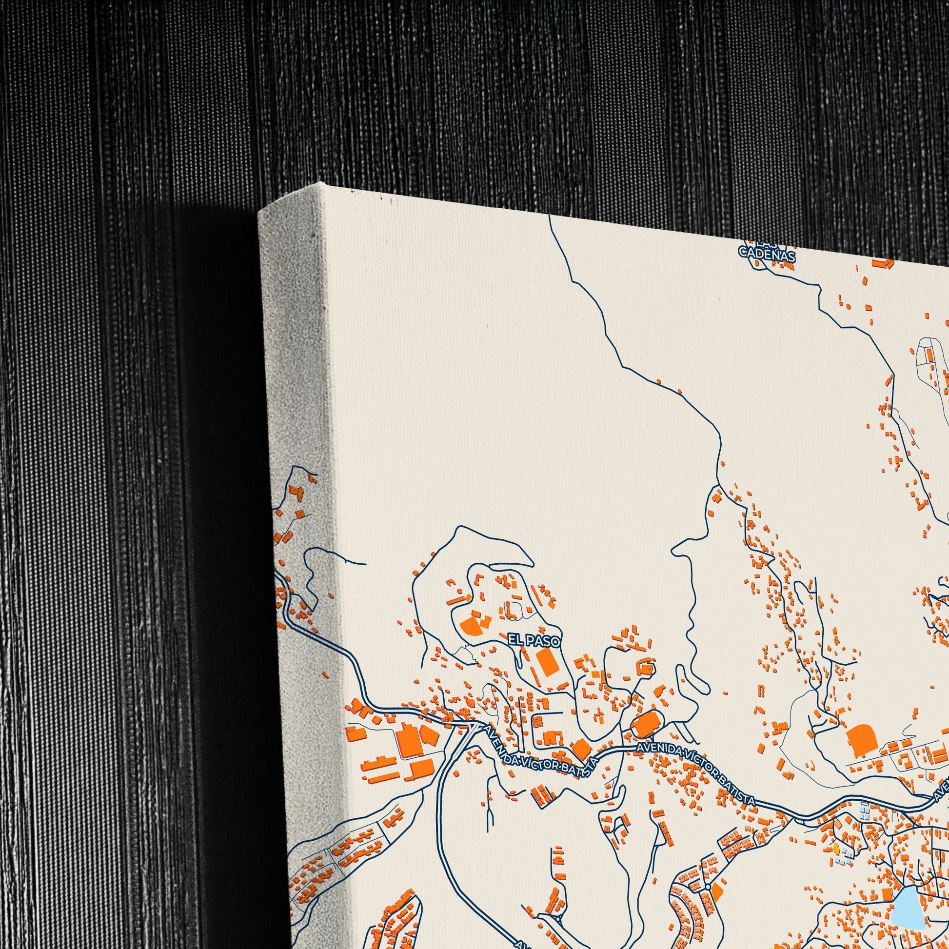 Los Teques Venezuela Colorful City Map Canvas Print Detail