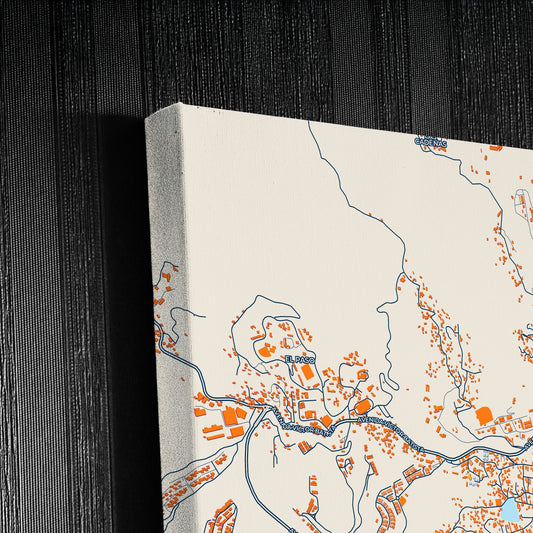 Los Teques Venezuela Colorful City Map Canvas Print Detail