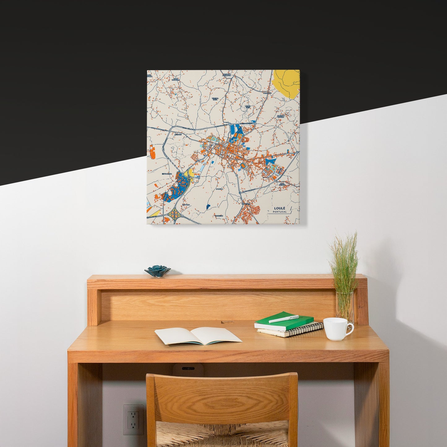 Loulé Portugal Colorful City Map Canvas Print Scene