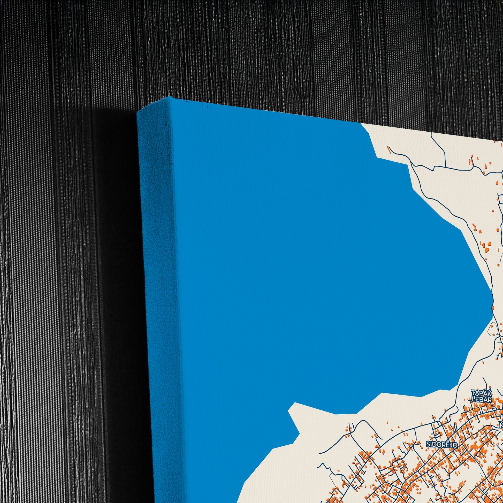 Lubuklinggau Indonesia Colorful City Map Canvas Print Detail