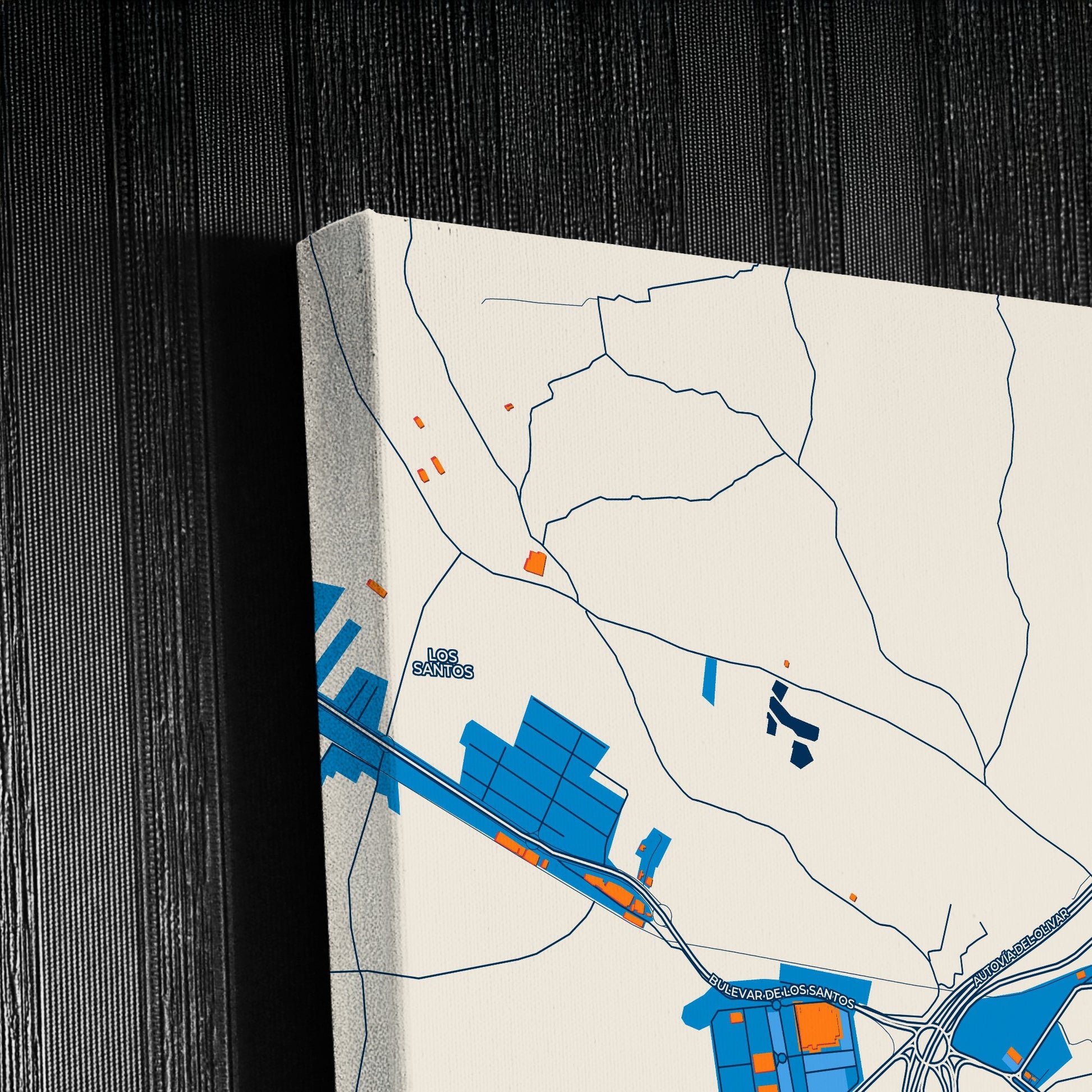 Lucena Spain Colorful City Map Canvas Print Detail