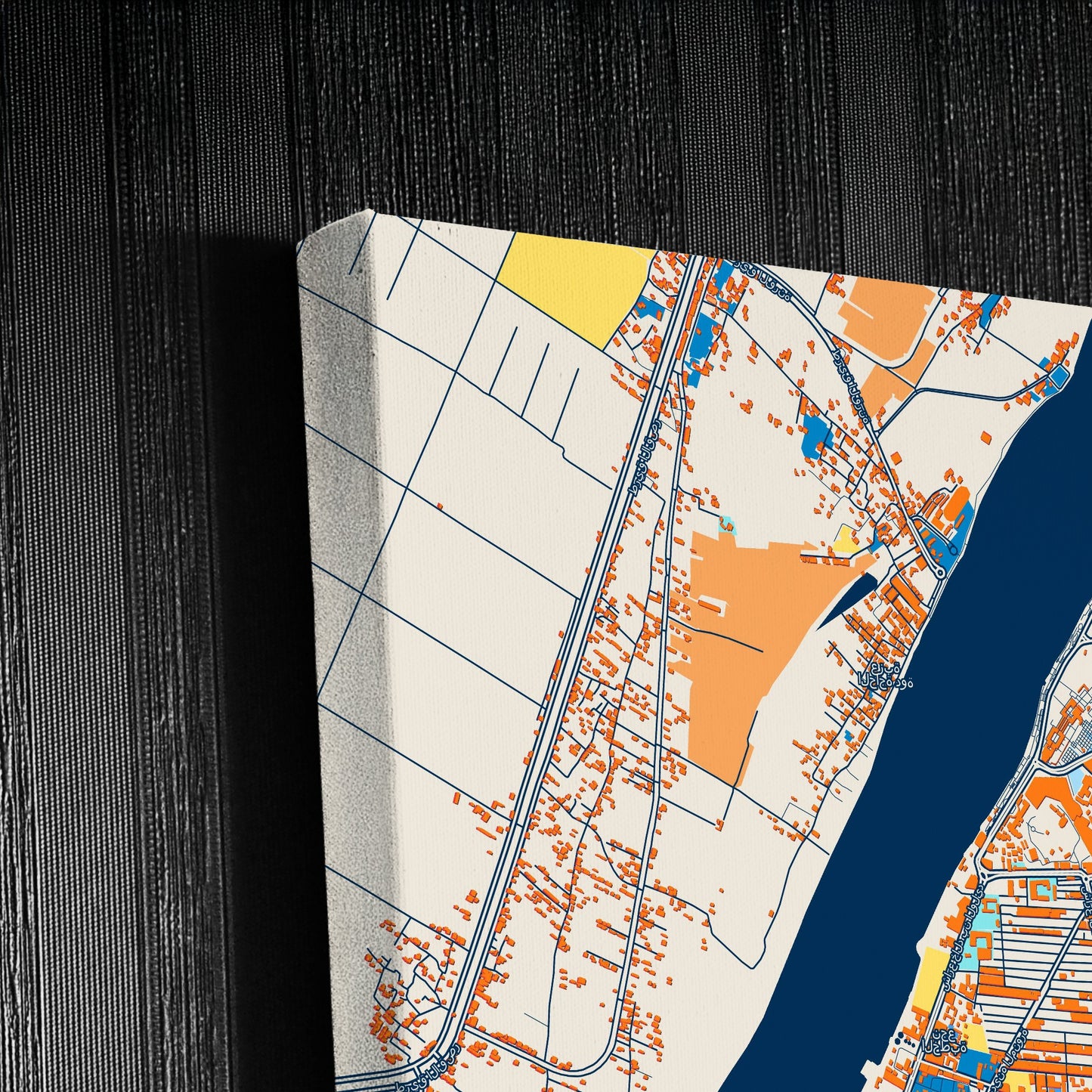 Luxor Egypt Colorful City Map Canvas Print Detail