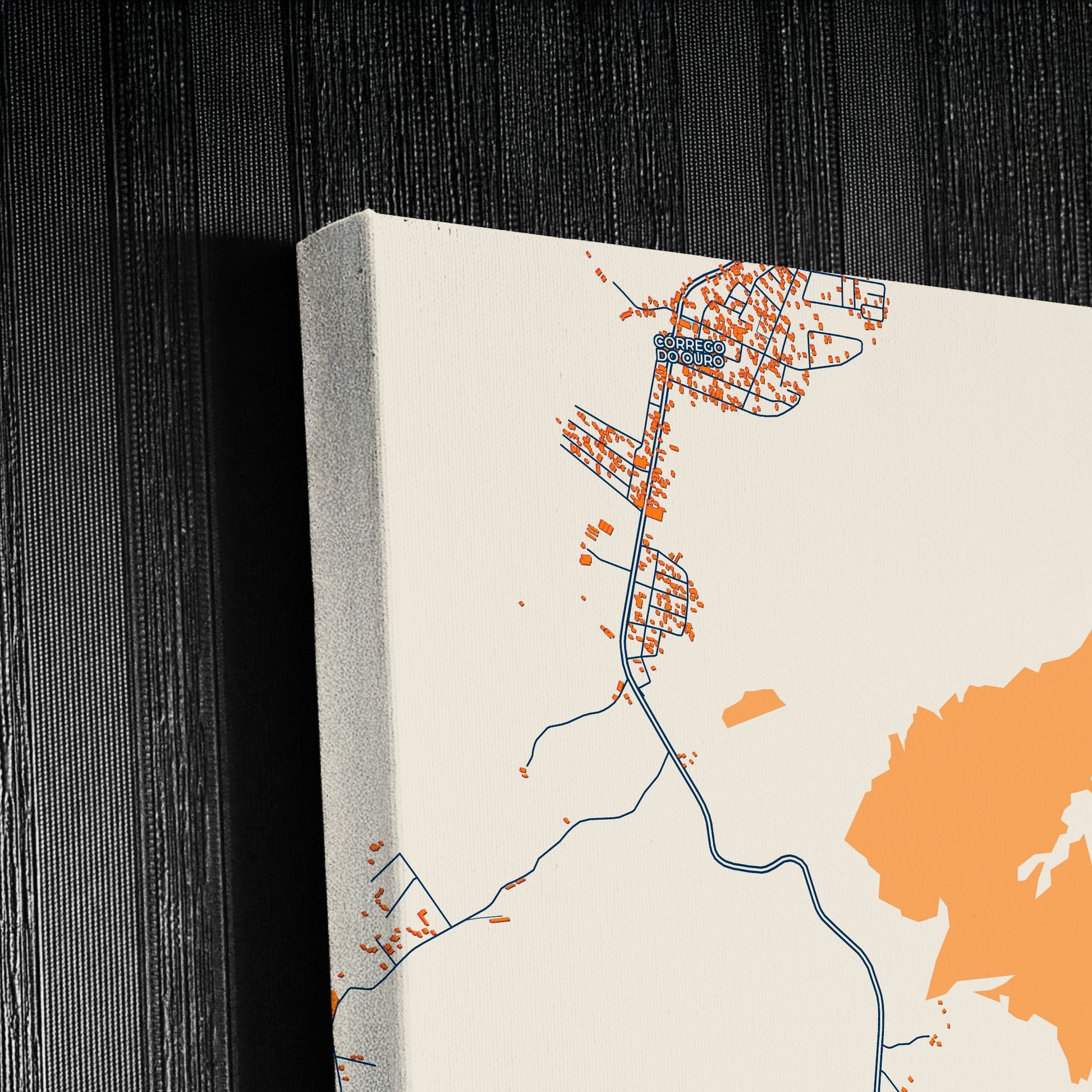 Macae Brazil Colorful City Map Canvas Print Detail