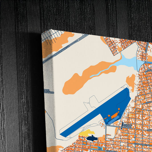 Macapa Brazil Colorful City Map Canvas Print Detail