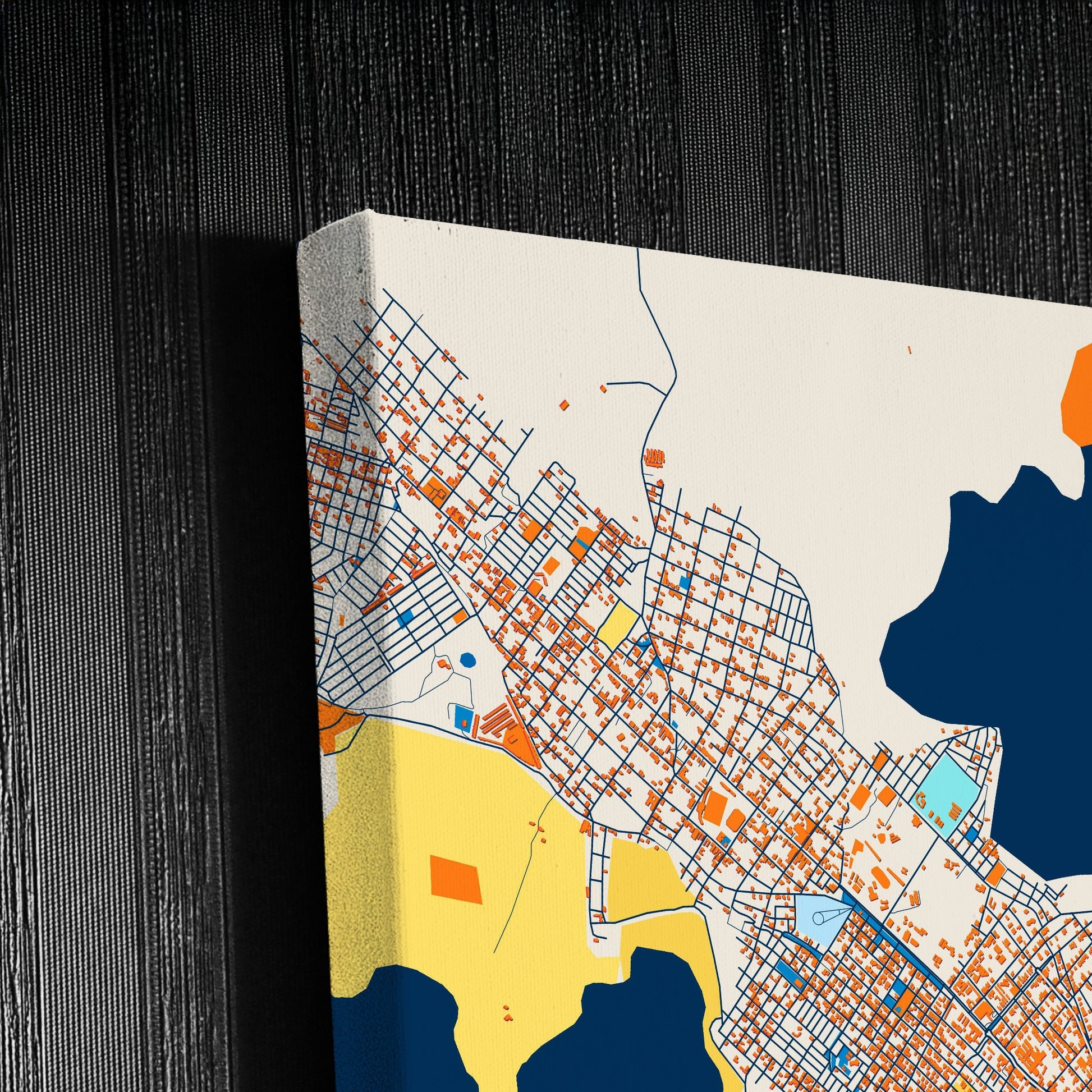 Magangue Colombia Colorful City Map Canvas Print Detail