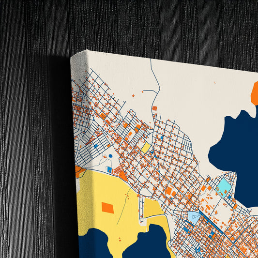 Magangue Colombia Colorful City Map Canvas Print Detail
