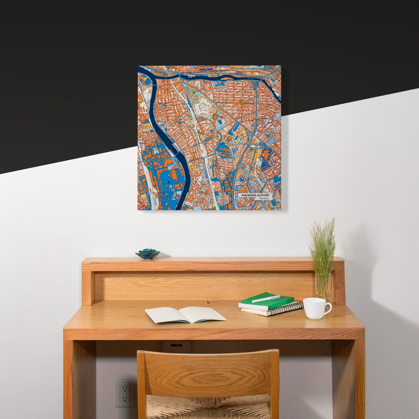 Maisons-Alfort France Colorful City Map Canvas Print Scene