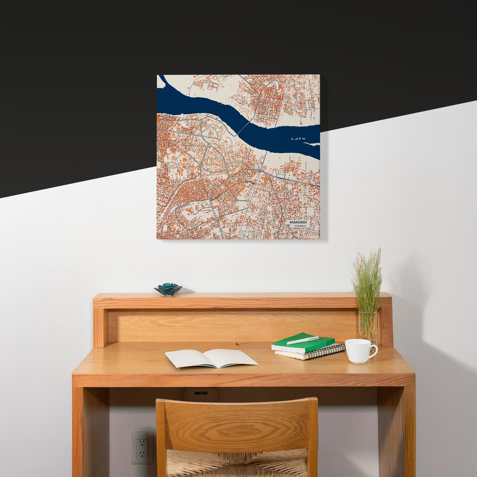 Makurdi Nigeria Colorful City Map Canvas Print Scene