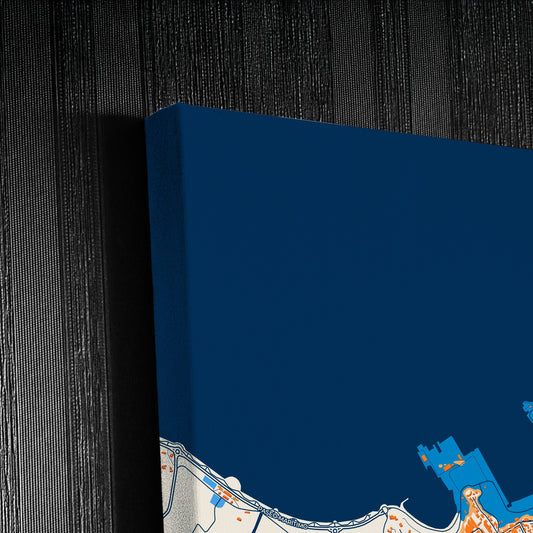 Malabo Equatorial Guinea Colorful City Map Canvas Print Detail