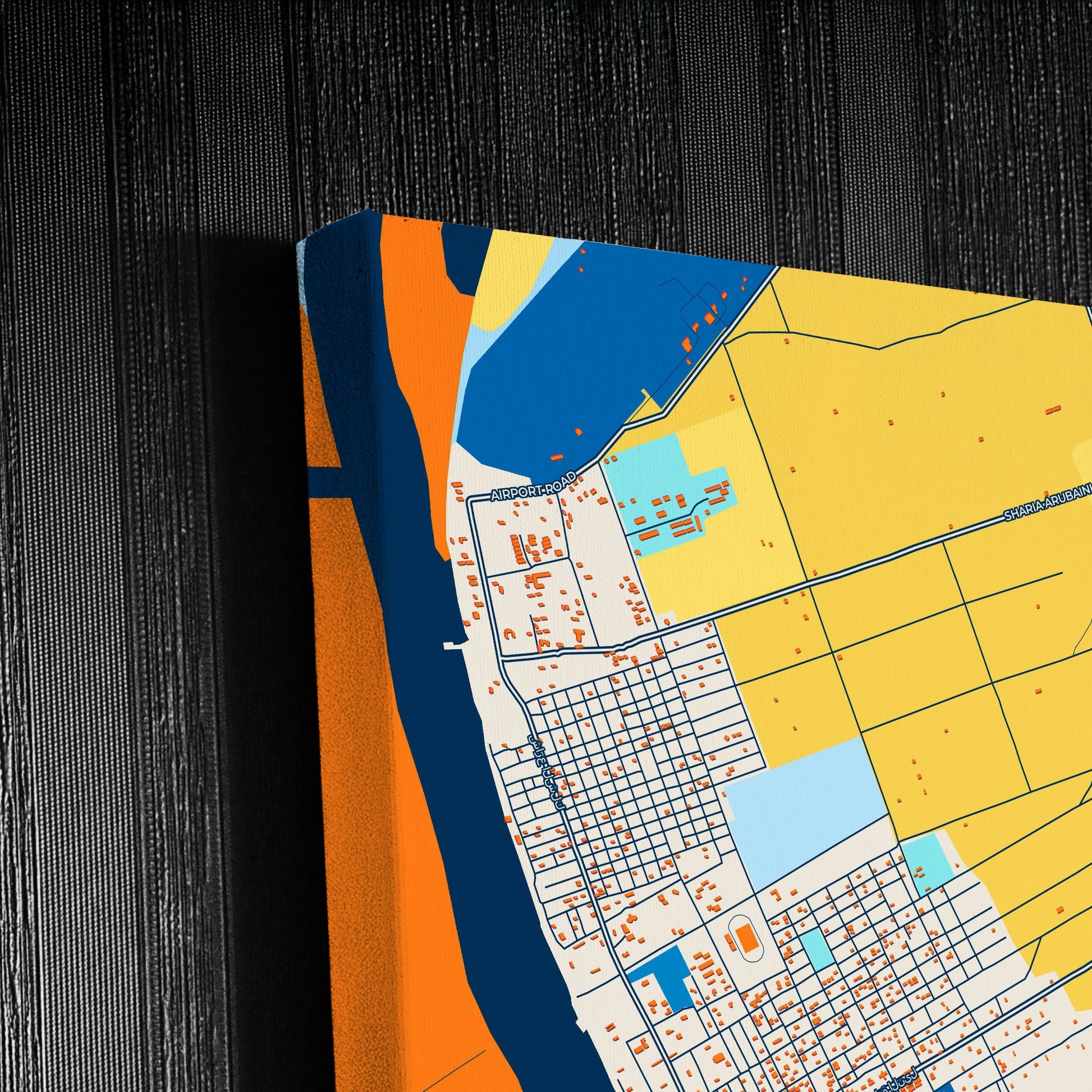 Malakal South Sudan Colorful City Map Canvas Print Detail