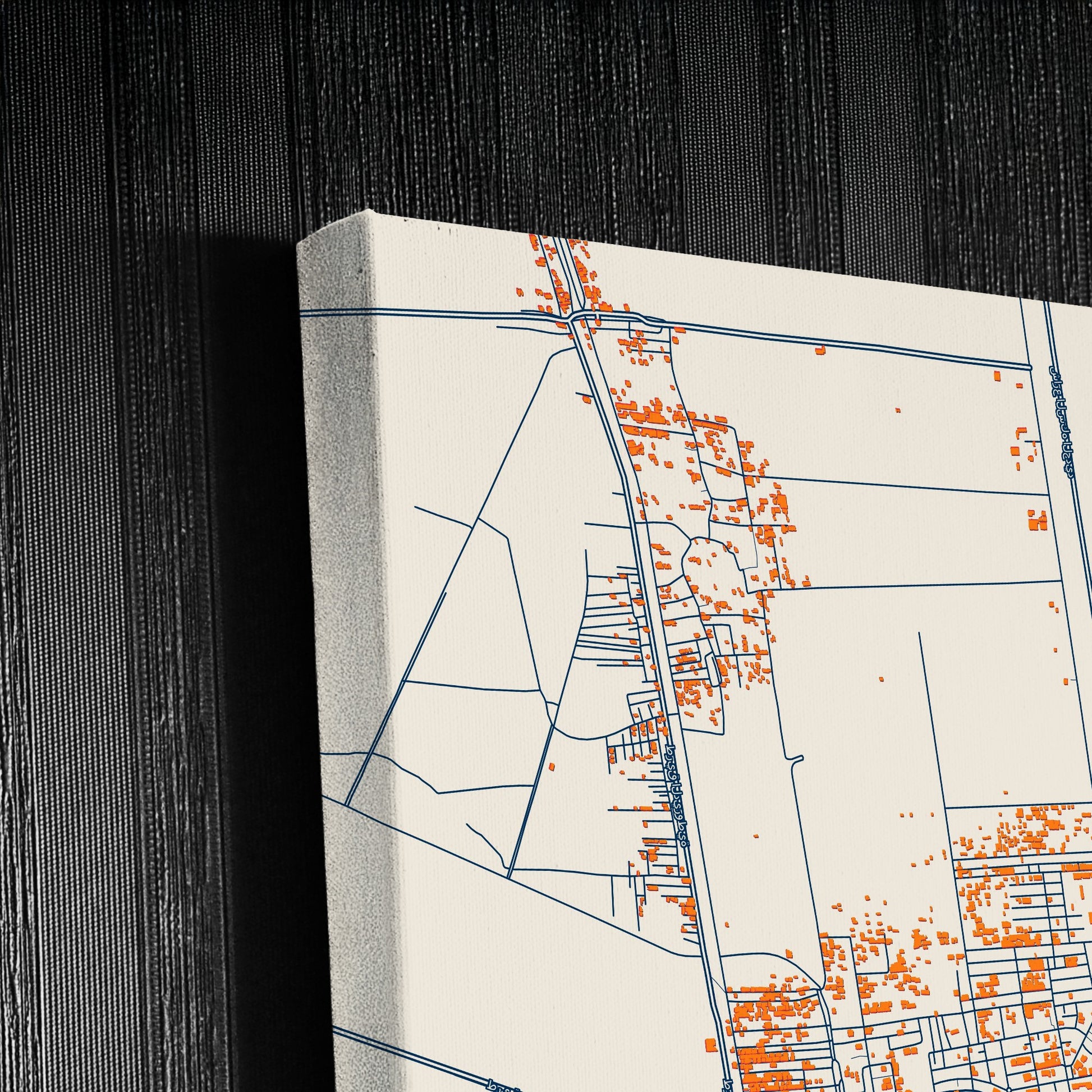 Mallawi Egypt Colorful City Map Canvas Print Detail