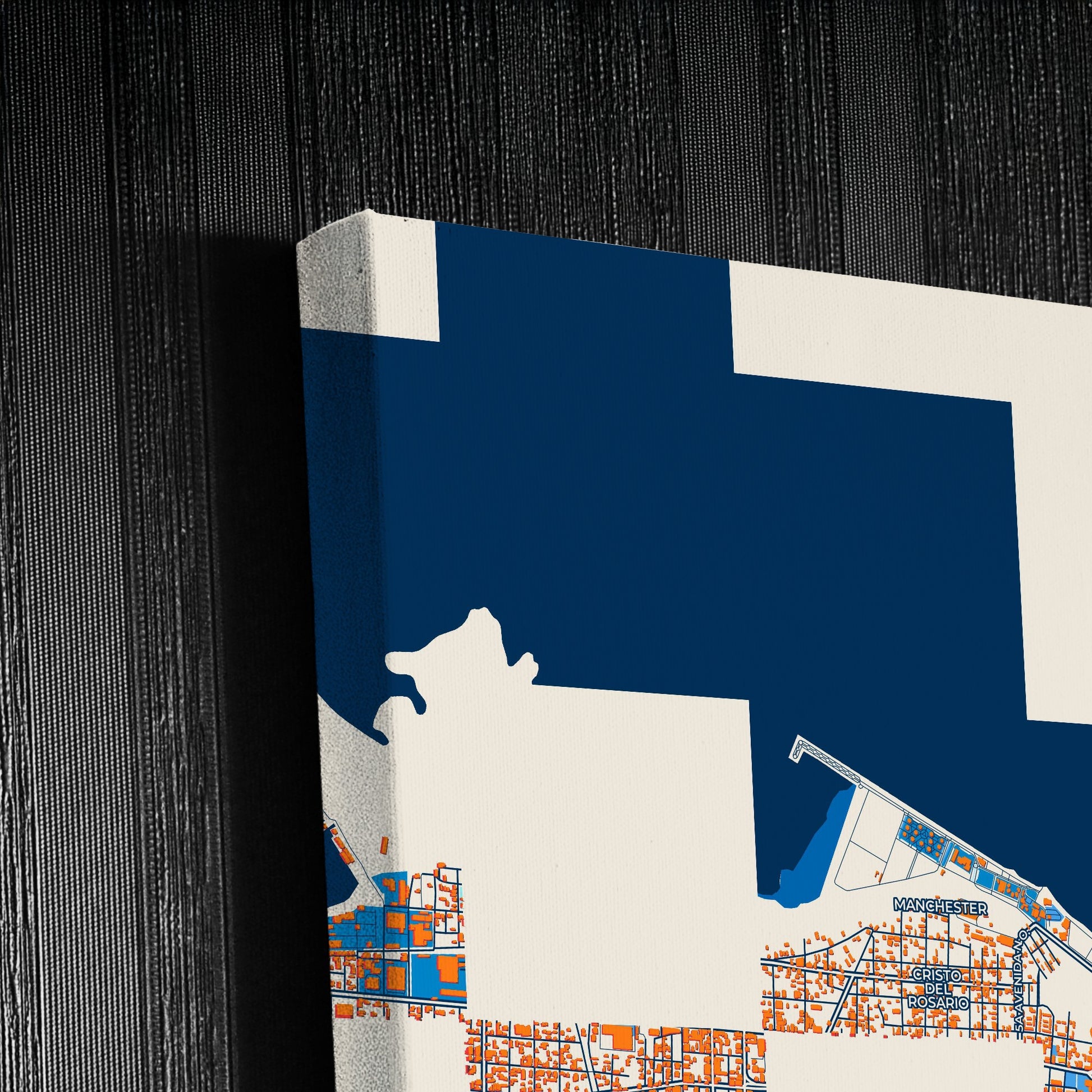 Managua Nicaragua Colorful City Map Canvas Print Detail