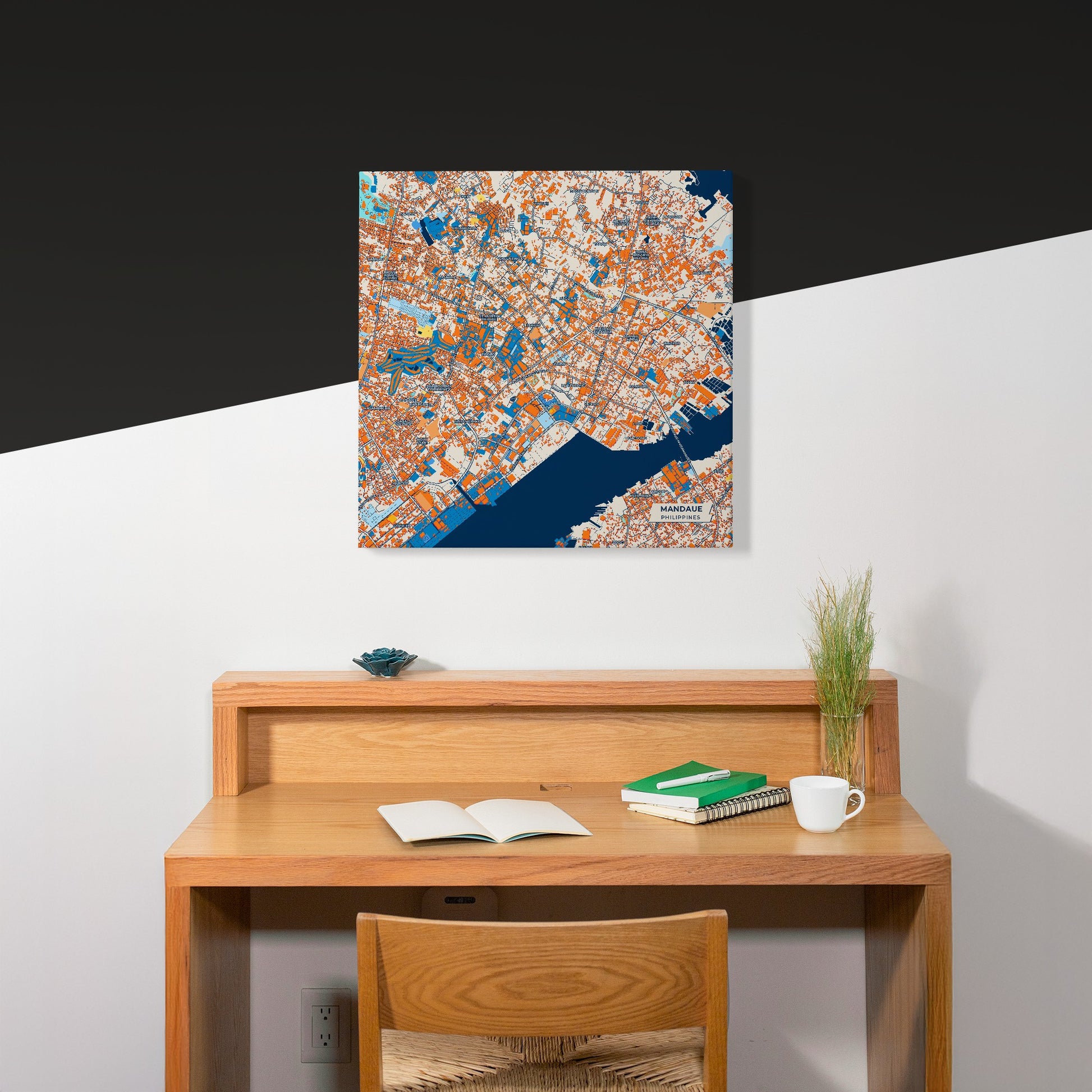 Mandaue Philippines Colorful City Map Canvas Print Scene