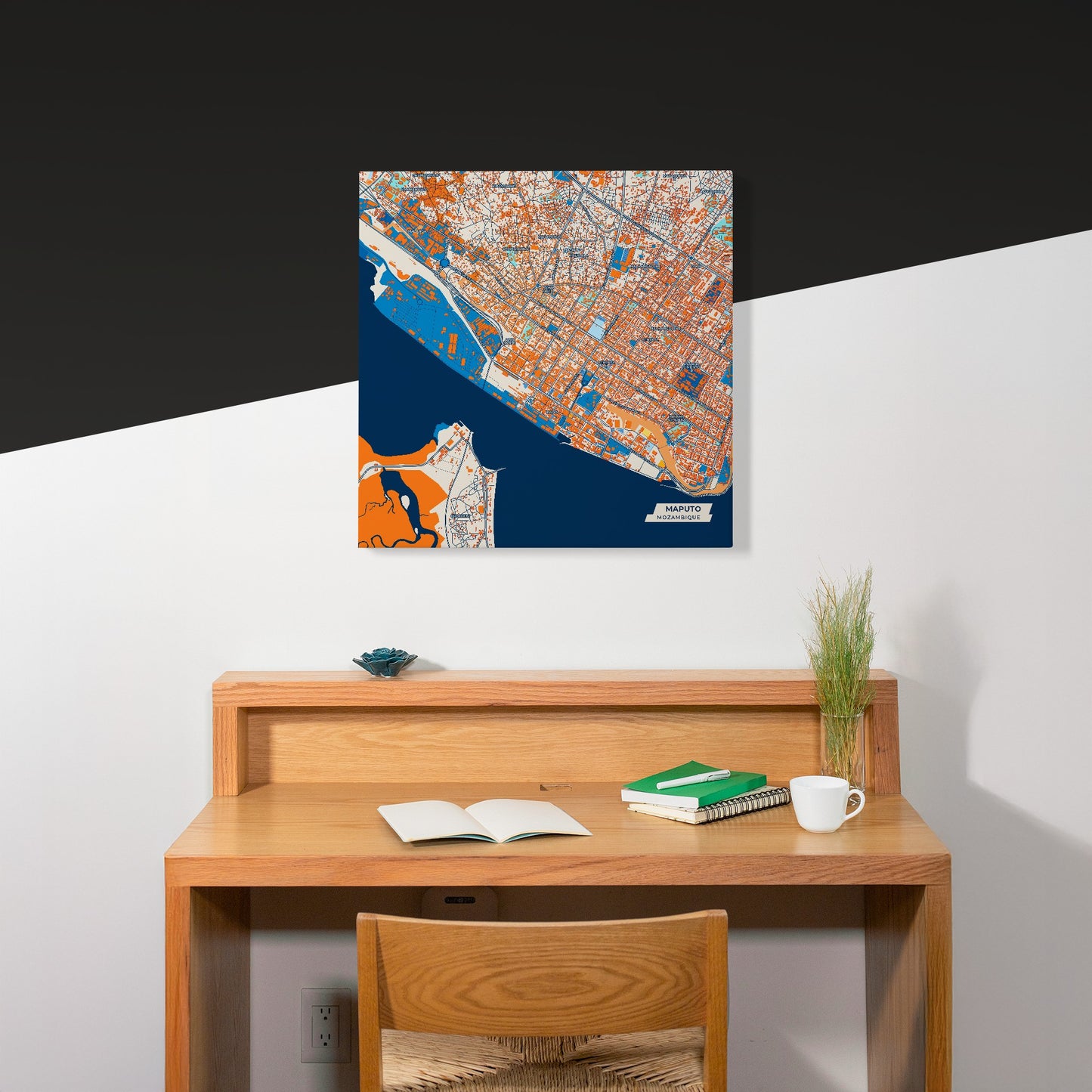 Maputo Mozambique Colorful City Map Canvas Print Scene