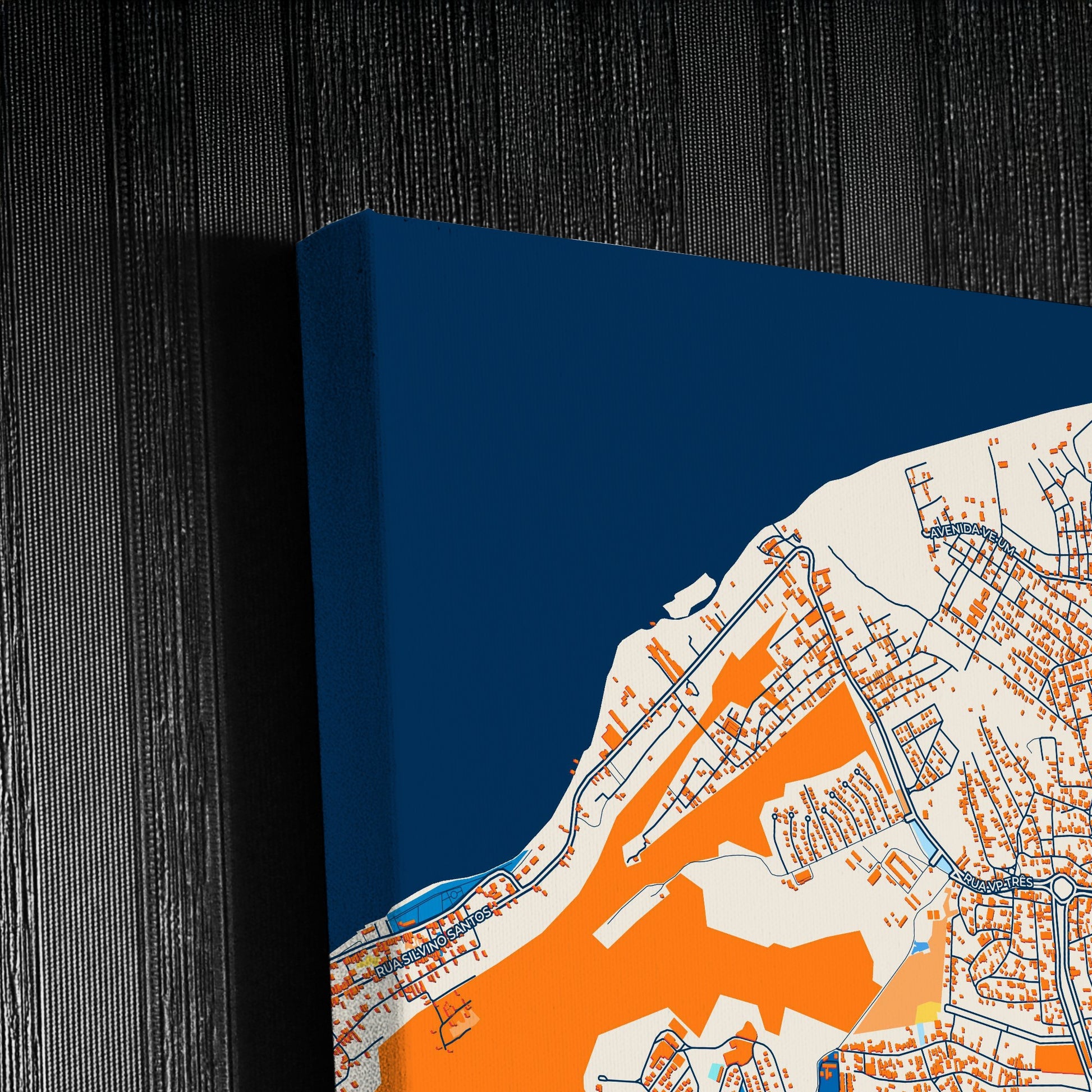 Maraba Brazil Colorful City Map Canvas Print Detail